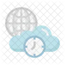 Countdown Time Cloud Service Icon