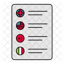 Countries list  Icon