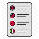 Countries list Icon