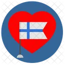 Romantic Finland Heart Icon