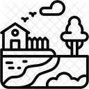 시골 자연 풍경 아이콘