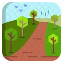 Countryside Landscape Forest Icon