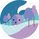 Countryside Winter Christmas Icon