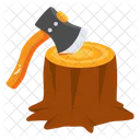 Coupe Deforestation Bois Icône