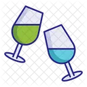Verres à champagne  Icône