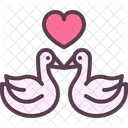 Couple Swans Romantic Icon