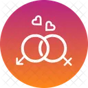 Couple Lovers Marriage Icon