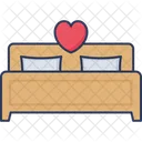 Couple Bed Double Bed Pillow Icon