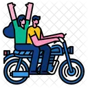 Couple Bike Ride Icon