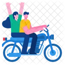 커플 자전거 타기  아이콘