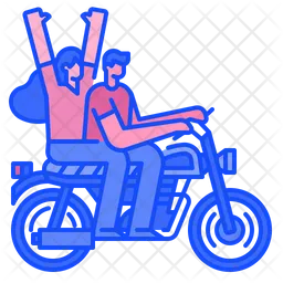 Couple Bike Ride  Icon