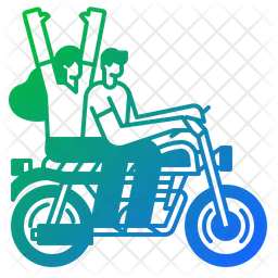 Couple Bike Ride  Icon