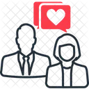 Couple Chat Communication Conversation Icono