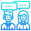 Couple Conversation  Icon