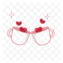 Couple cup with love  Icon