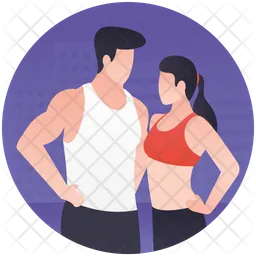 Couple de gym  Icône