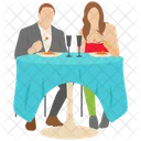Couple Dinner Picnic Outdoor Dinner Icon