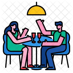 Couple Dinner  Icon