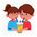 Couple Drinking  Icon