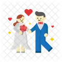 Couple Holding Hands Love Woman Icon