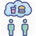 Couple Hungry Fast Food Argu Hungry Icon
