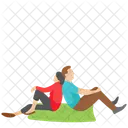 Couple Outdoor Honeymoon Icon