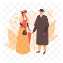 Happy Victorian People Icon