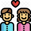 Couple Lovers Heart Icon