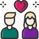 M Love Couple Romantic Couple Icon