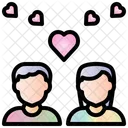 Couple Valentine Heart Icon