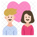 Couple Together Woman Icon