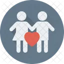 Couple Lovers Heart Icon