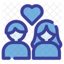 Couple Heart Valentine Icon