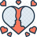 Lover Couple In Love Heart Icon