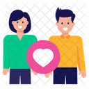Lovely Spouse Couple In Love Relationship Icon