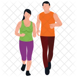 Couple Jogging  Icon