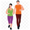 Couple Jogging Icon