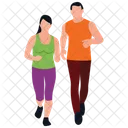 Couple Jogging  Icon