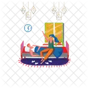 Couple Morning Morning Background Icon