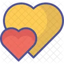 Couple Of Hearts Favorite Sign Favourites Icon