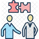 Couple Of Jigsaw Business Solution Planning Icon