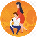 Danse De Couple Couple Romantique Couple Posant Icon