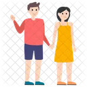Couple Posing Husband And Wife Spouse Icon