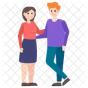 Couple Posing Husband And Wife Spouse Icon