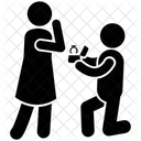 Couple Proposing Couple Loving Couple Love Icon