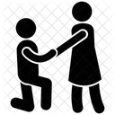 Couple Proposing Couple Loving Couple Love Icon