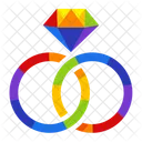 Couple Rings Marriage Same Sex Marriage Icon