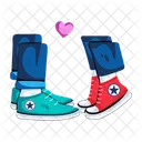 Couple Romance Couple Shoes Couple Feet Icon