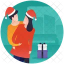 Couple Romantique Cadeau De Noel Cadeau Surprise Icon