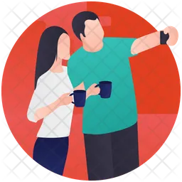 Couple Selfie  Icon